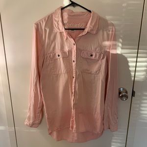 Madewell Pink Denim Top